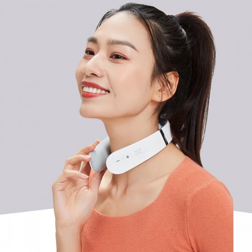 盘高_颈椎按摩器 按摩仪 颈椎经络电脉冲环形牵引护颈仪 智能颈椎按摩仪