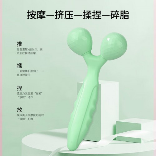 3D滚轮脸部按摩仪面部提拉手动紧致肌肤瘦脸美容仪器_RSD-ZWTS06