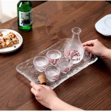 ins樱花玻璃清酒壶清酒杯酒具套装家用烫酒壶一口杯小酒杯酒盅