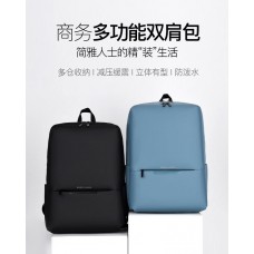 MAGES KAHN_新款时尚休闲双肩包背包 _ 简约商务笔记本背包旅行包_ 黑色