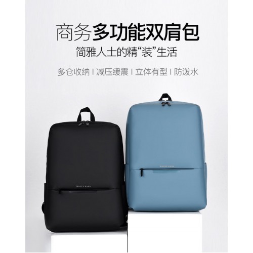 MAGES KAHN_新款时尚休闲双肩包背包 _ 简约商务笔记本背包旅行包_ 黑色