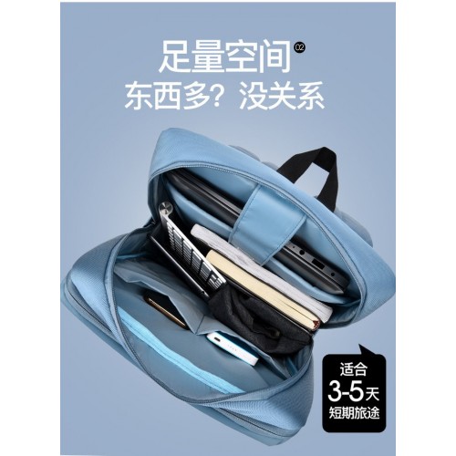 MAGES KAHN_新款时尚休闲双肩包背包 _ 简约商务笔记本背包旅行包_ 黑色